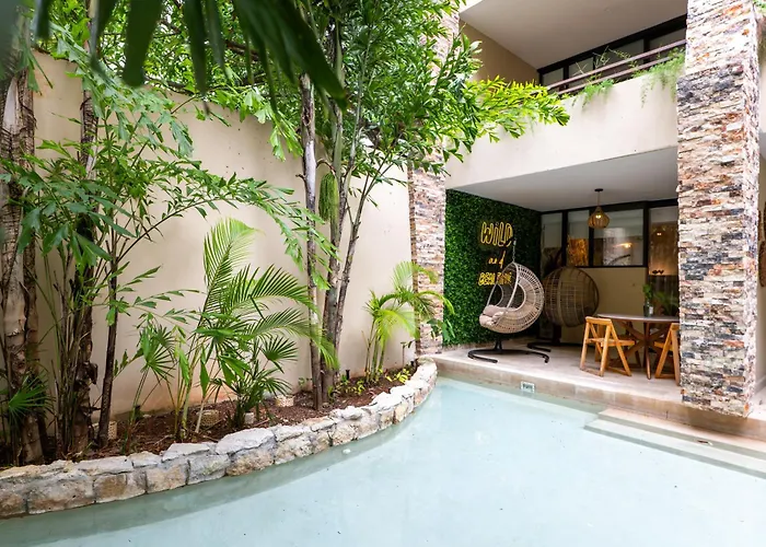 Chic With Roof Pool & Gym Near 5th & Appartement Playa del Carmen